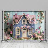 Lofaris Floral Sweet Fancy House Spring Photography Backdrop